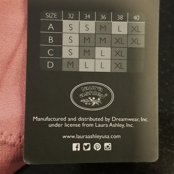 💕LAURA ASHLEY💕 Lace Back Bralettes (2 Pack) Pink & Navy Blue Small S NWT - Picture 11 of 12